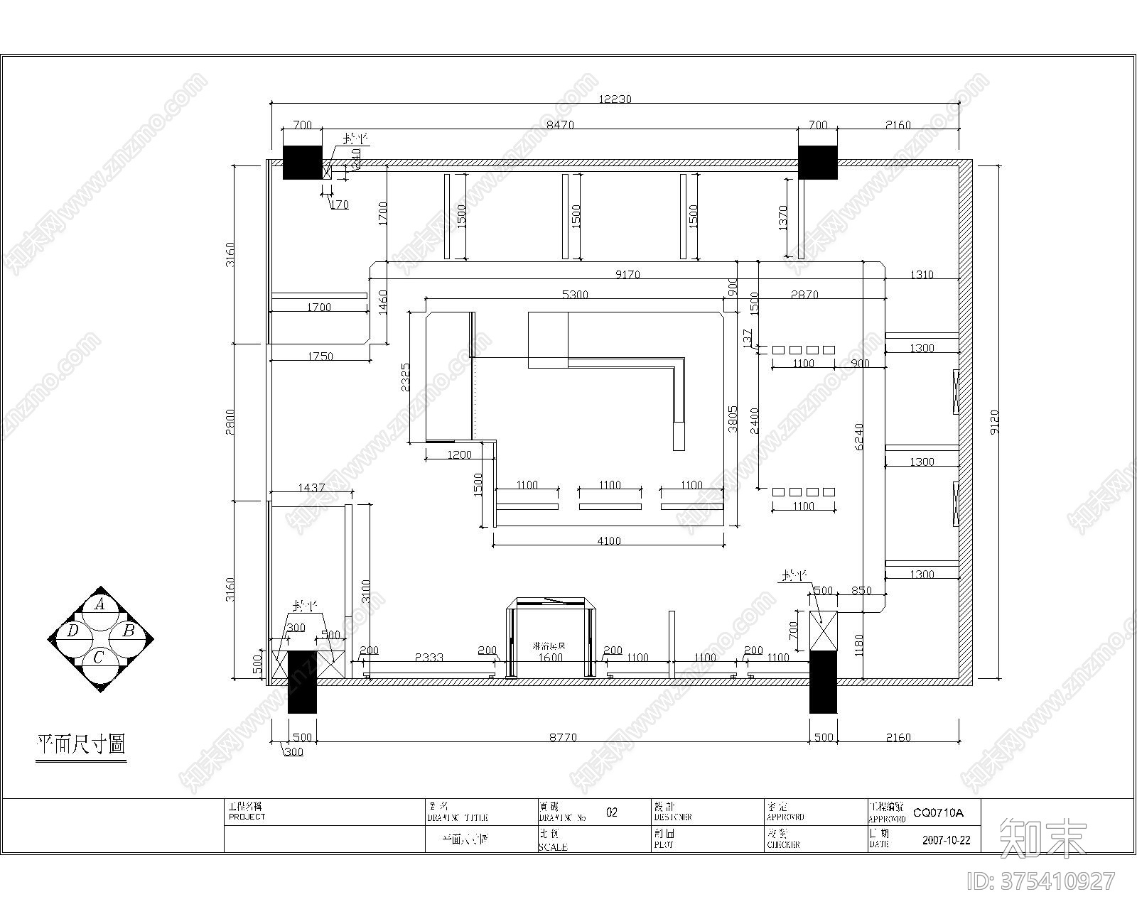 现代高档洁具专卖cad施工图下载【ID:375410927】