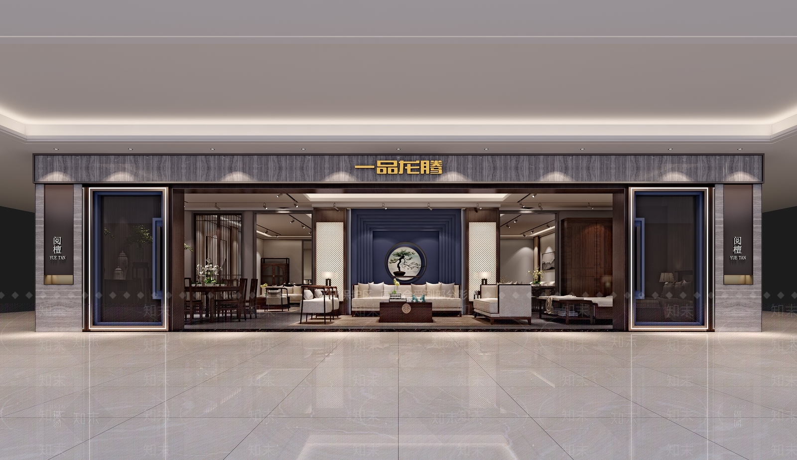 新中式家居专卖店3D模型下载【ID:375419098】
