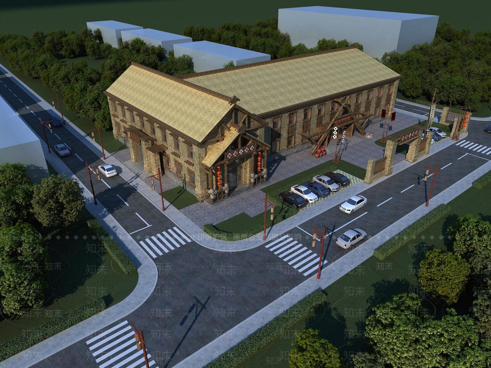 东南亚民宿酒店3D模型下载【ID:575424443】
