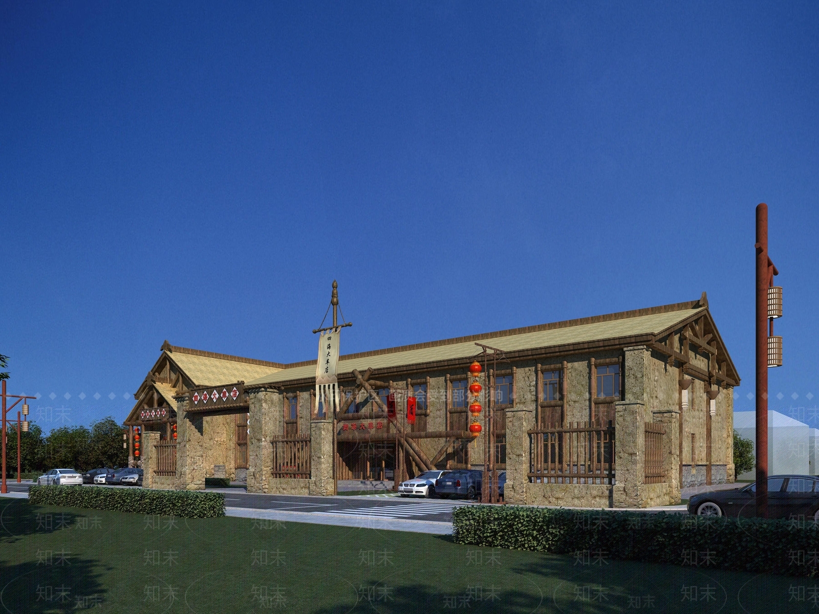 东南亚民宿酒店3D模型下载【ID:575424443】