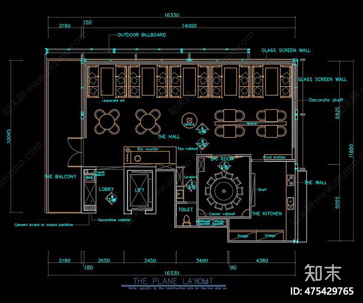 全套新中式餐厅cad施工图下载【ID:475429765】