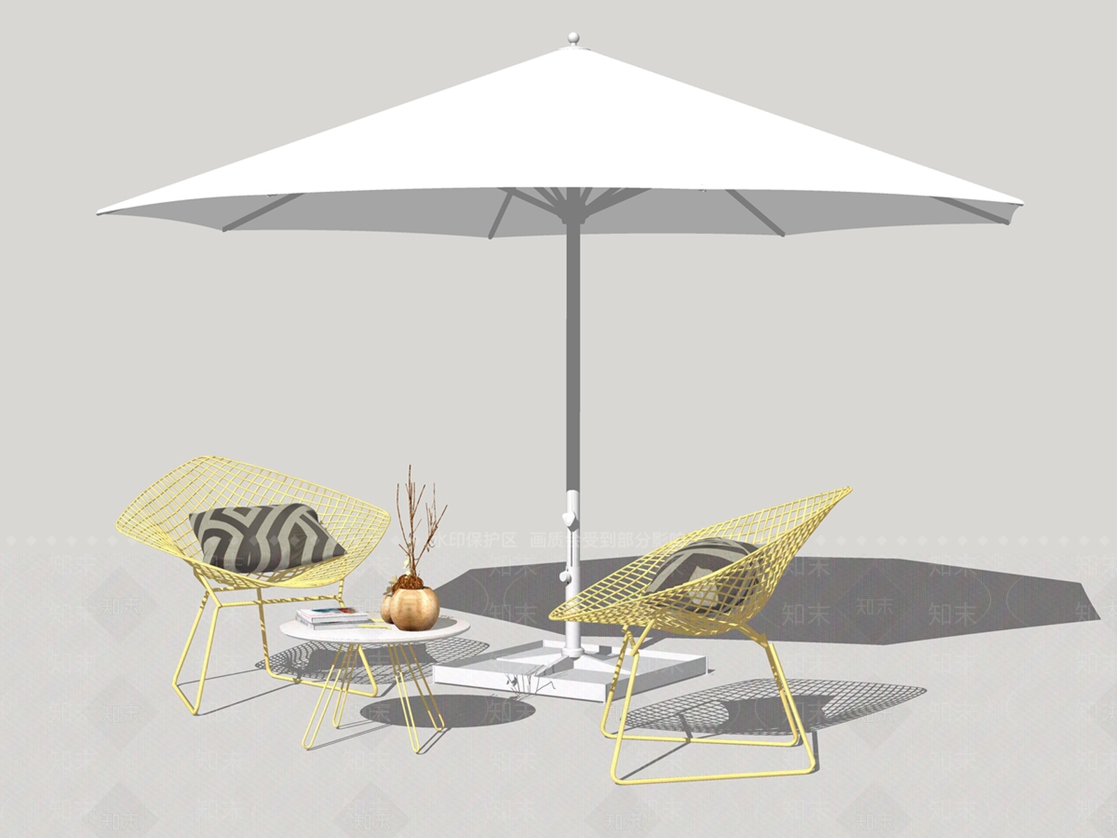 现代遮阳伞SU模型下载【ID:275430866】