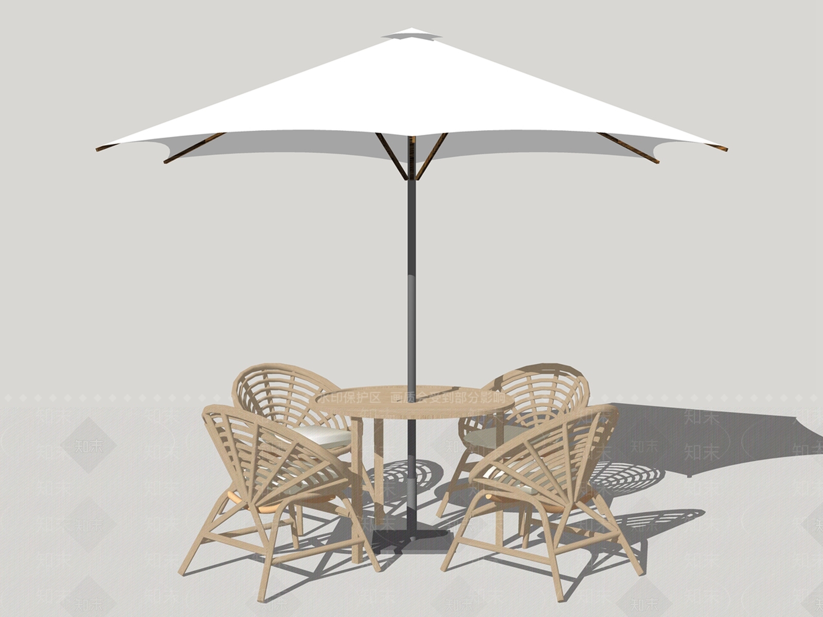 现代遮阳伞SU模型下载【ID:275431887】