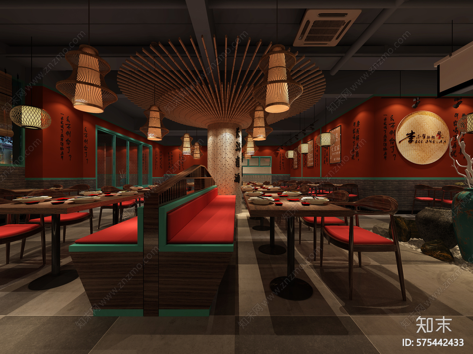 烧烤店施工图下载【ID:575442433】