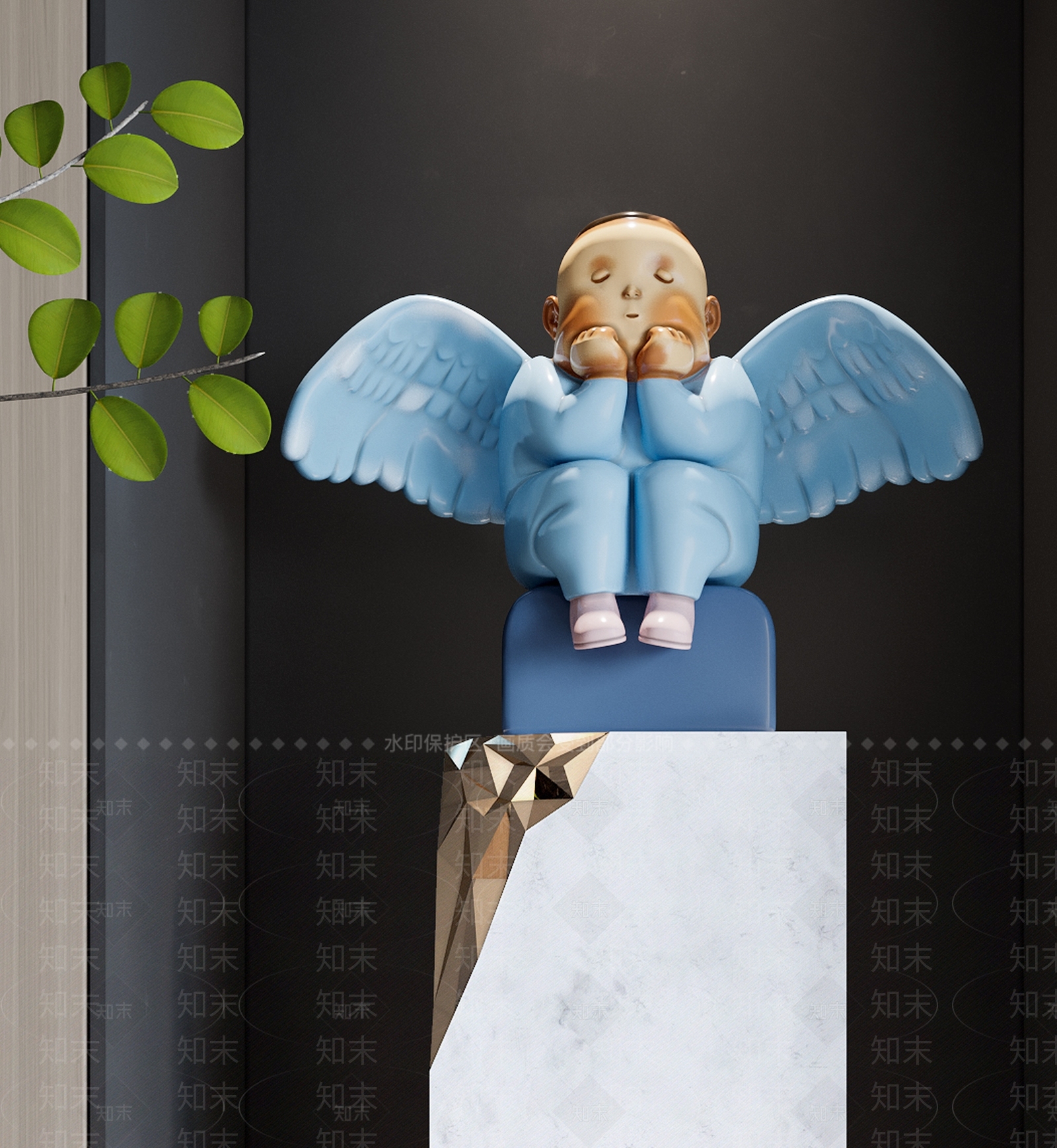 现代雕塑3D模型下载【ID:375470841】