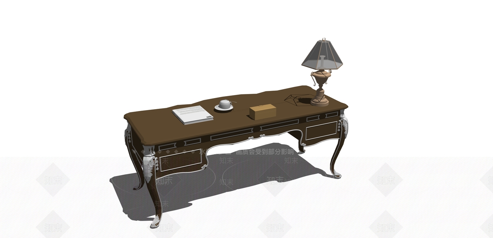 欧式风格书桌SU模型下载【ID:675661706】