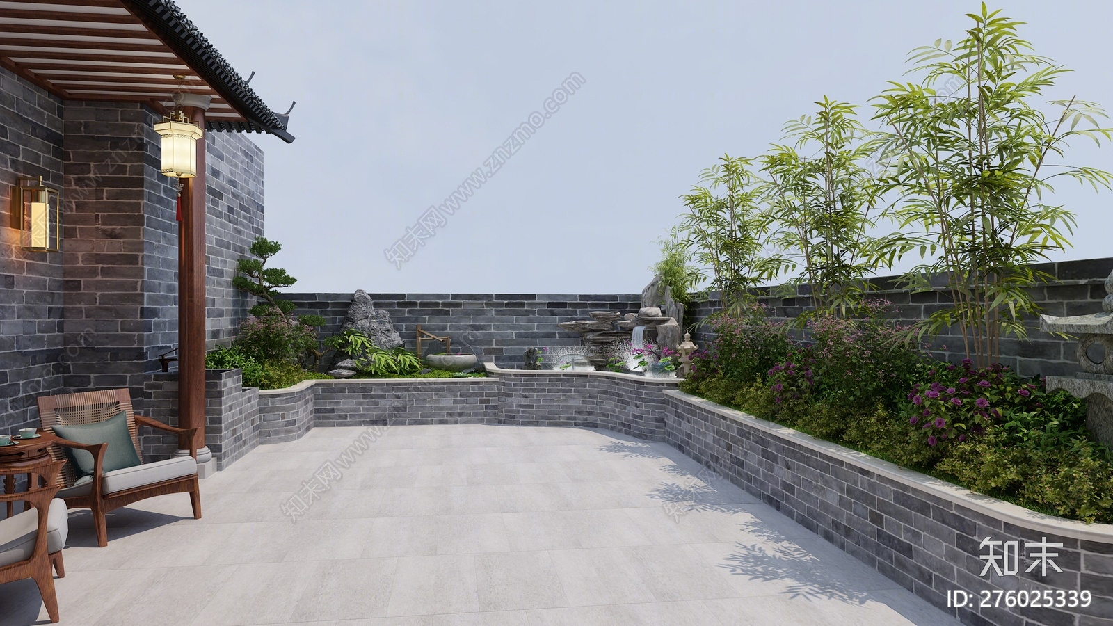 中式风格庭院3D模型下载【ID:276025339】