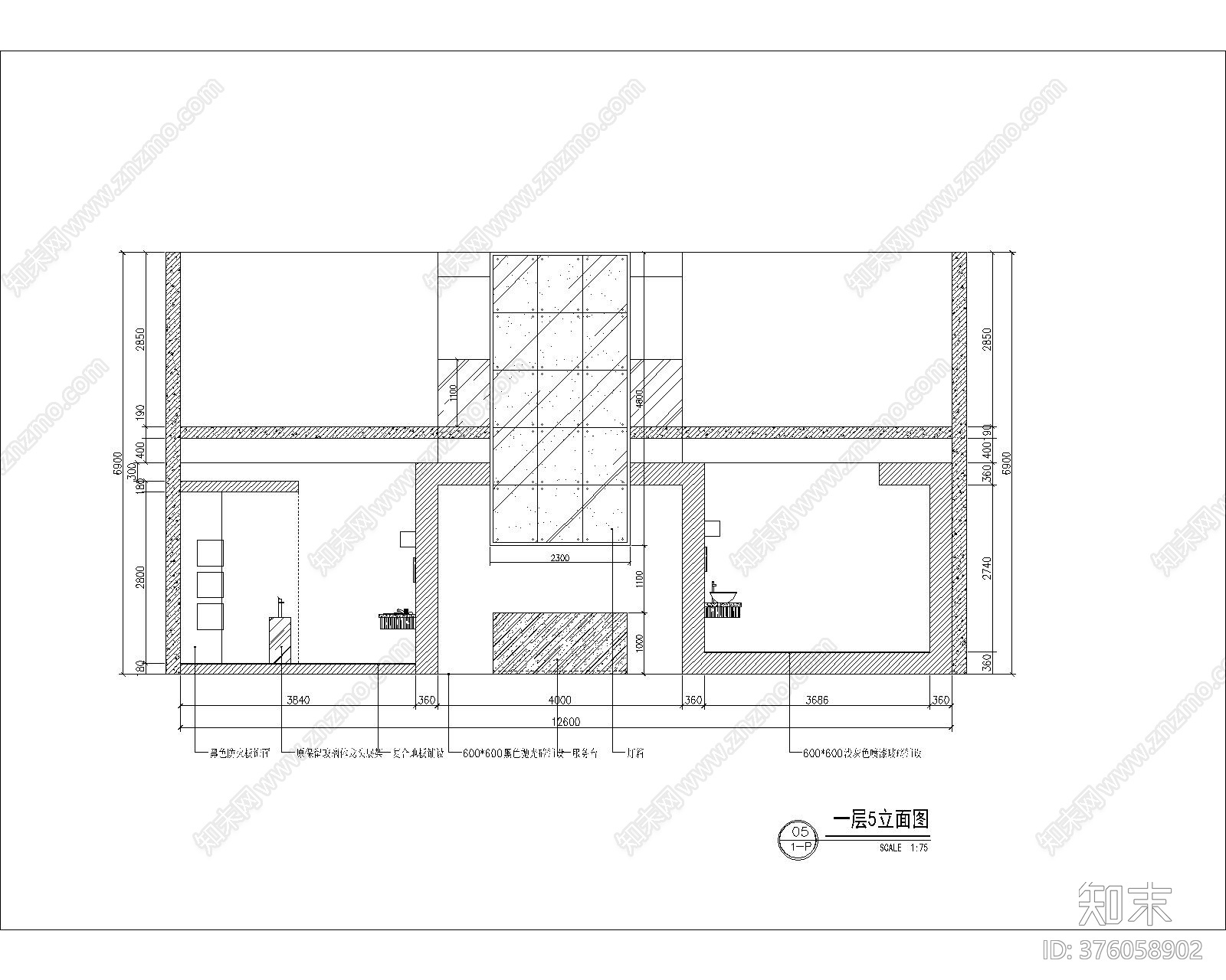 现代洁具专卖店平面图cad施工图下载【ID:376058902】