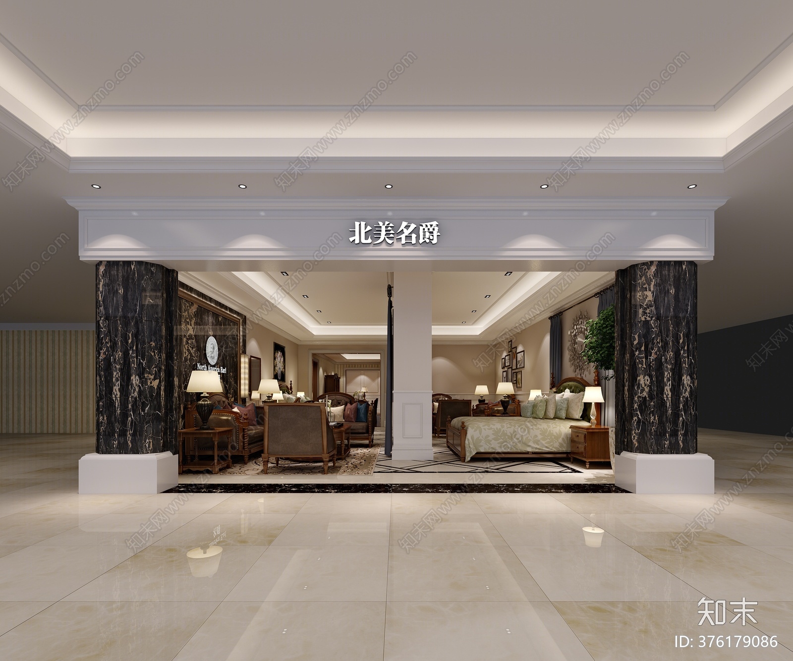 简欧专卖店3D模型下载【ID:376179086】