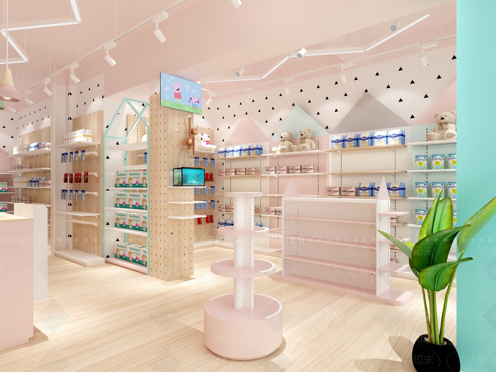 北欧母婴店童装店3D模型下载【ID:376233448】