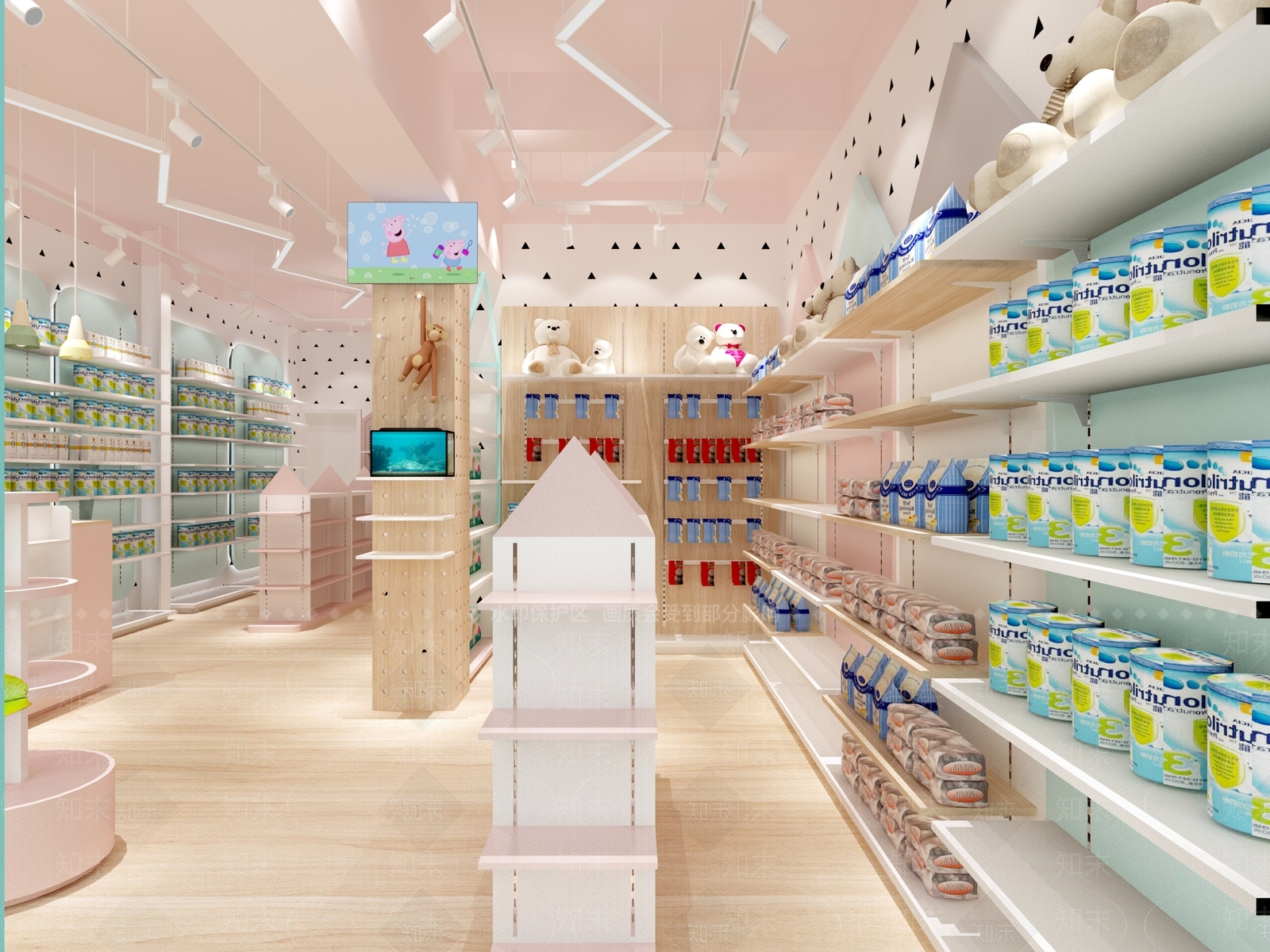 北欧母婴店童装店3D模型下载【ID:376233448】