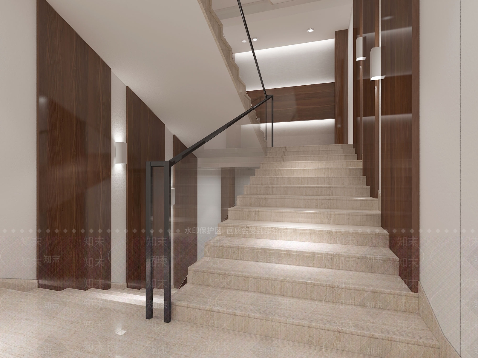 现代风格楼梯间3D模型下载【ID:276244688】