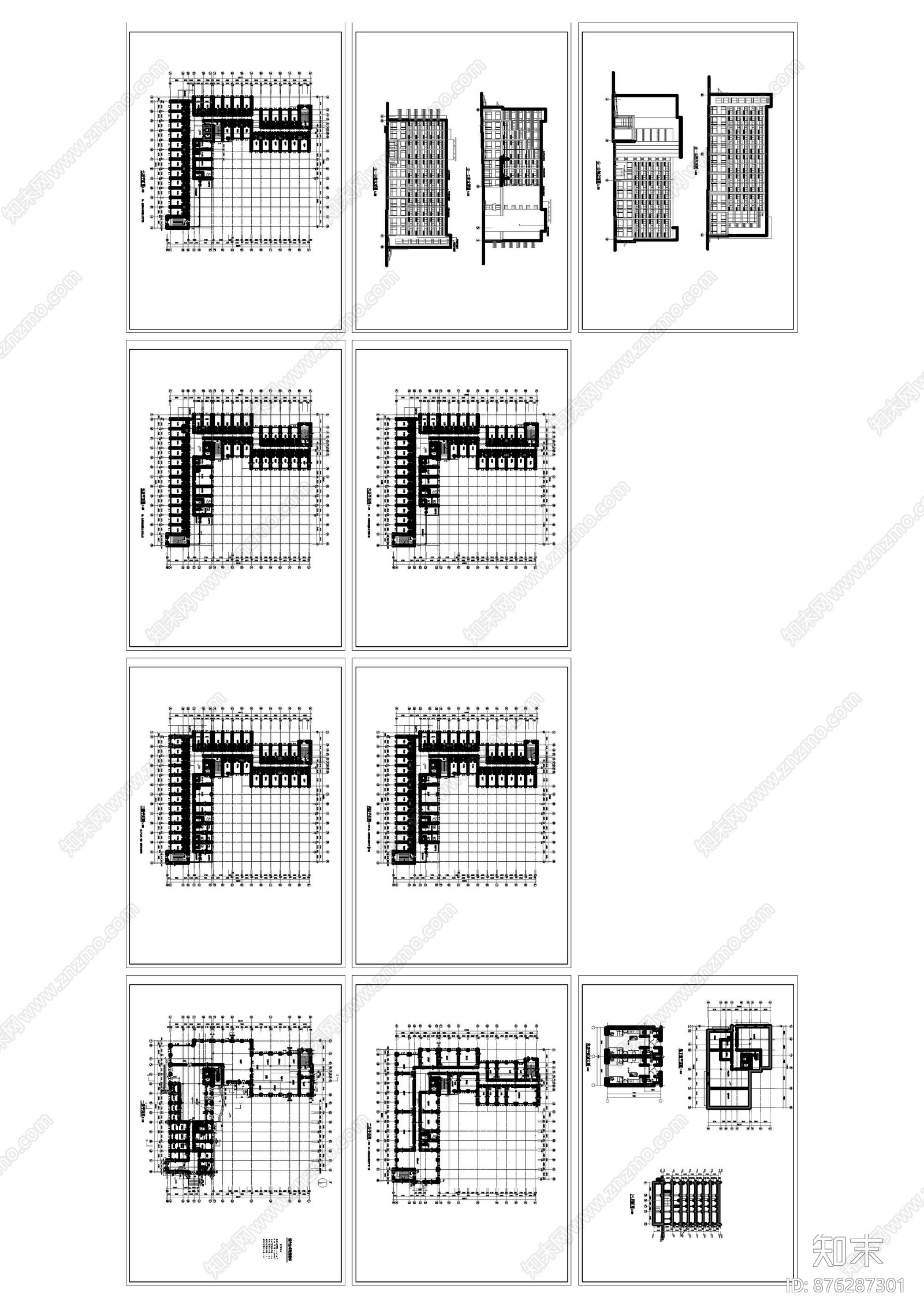 某养老院敬老院建筑平立面施工图下载【ID:876287301】