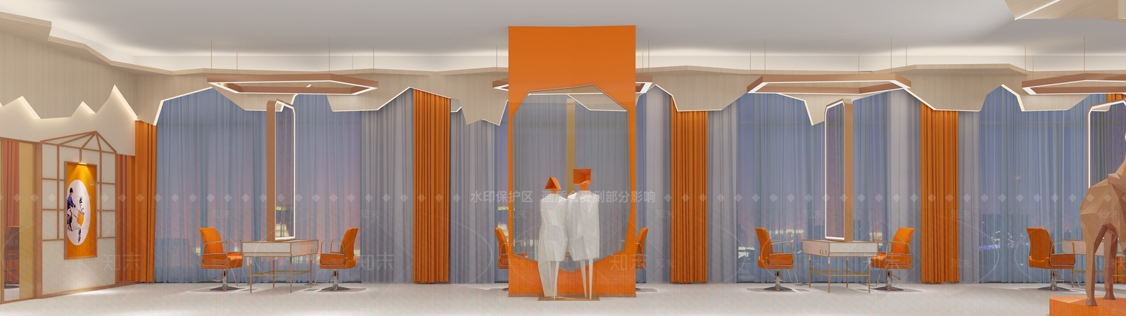 现代美发店3D模型下载【ID:976465518】