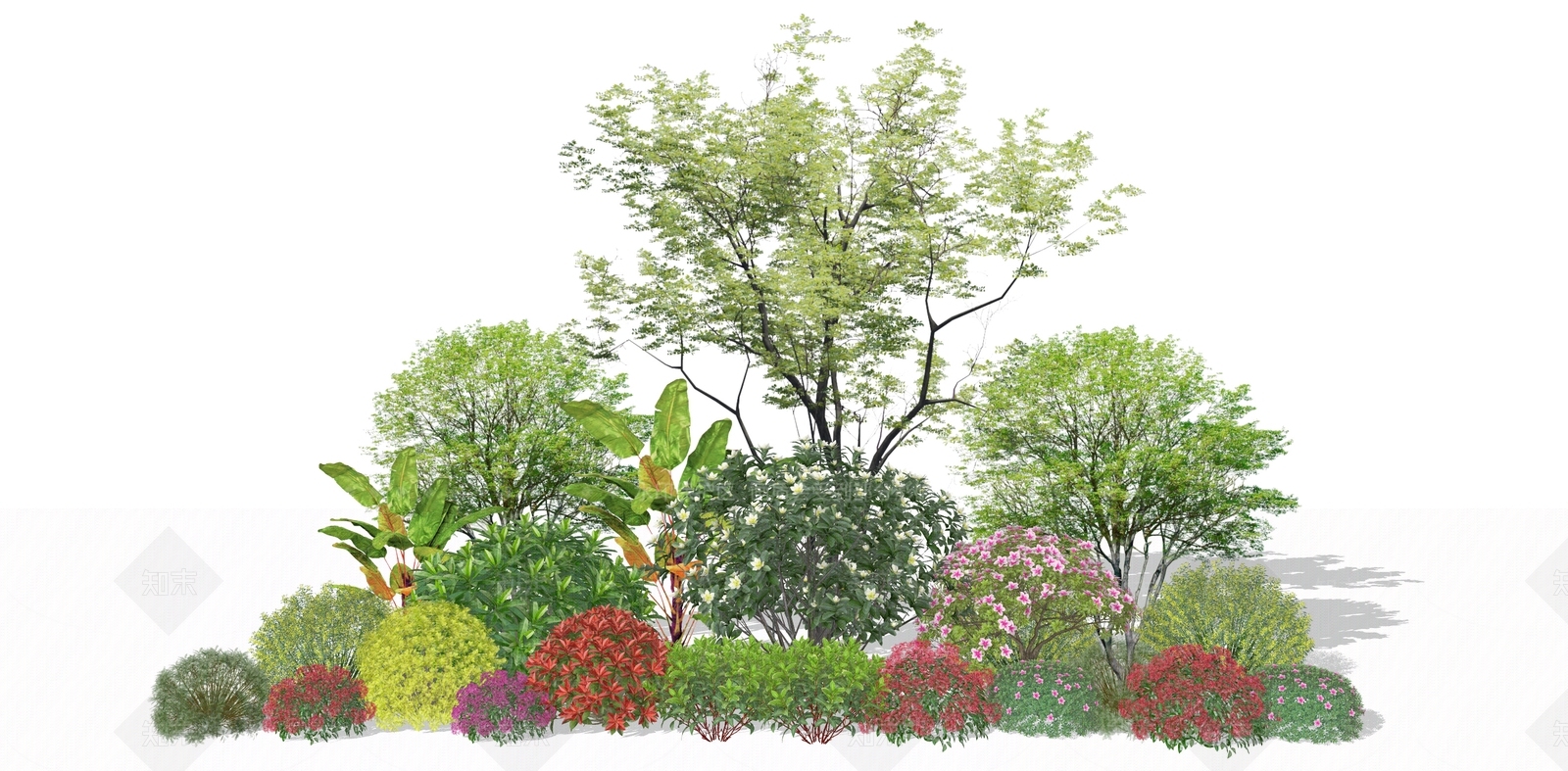 现代风格灌木丛SU模型下载【ID:476558432】