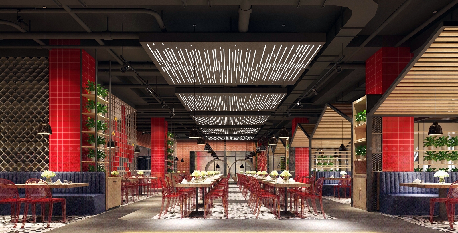 工业风烤肉店3D模型下载【ID:376887212】