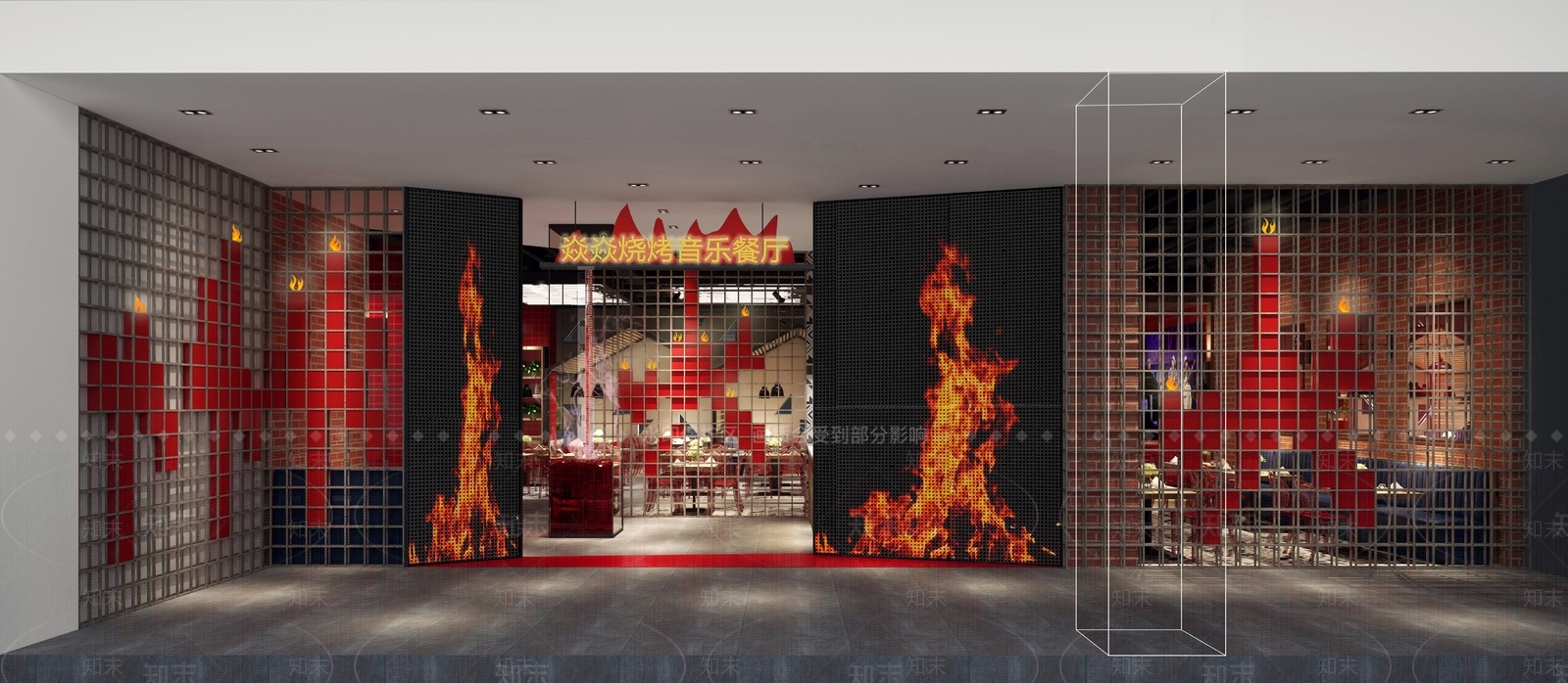 工业风烤肉店3D模型下载【ID:376887212】