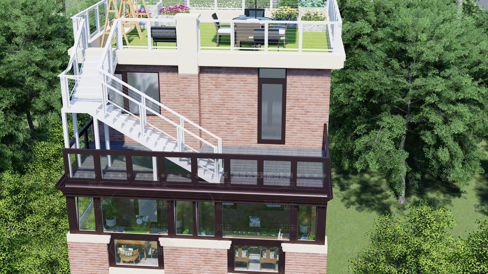 现代家居阳台SU模型下载【ID:677037525】