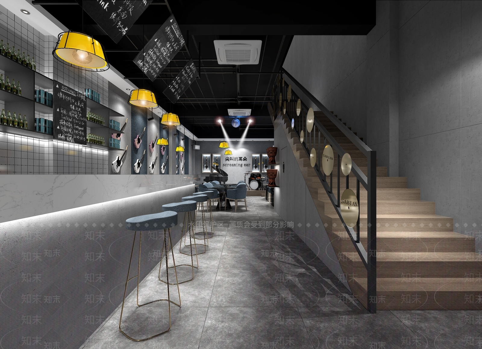 工业风西餐厅3D模型下载【ID:577042463】
