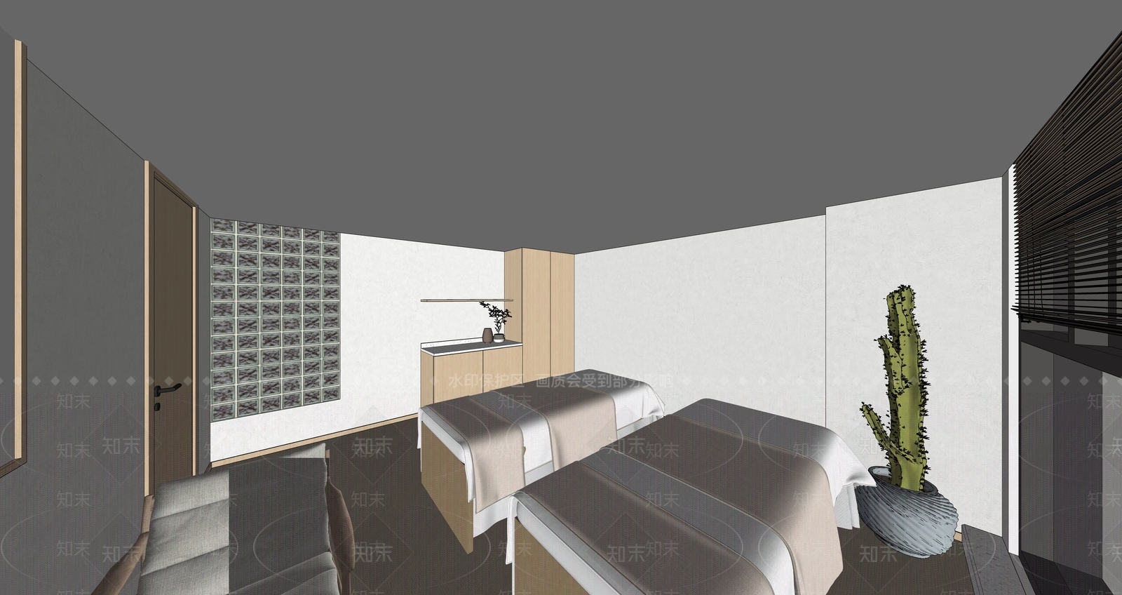 北欧SPA会所SU模型下载【ID:777091637】