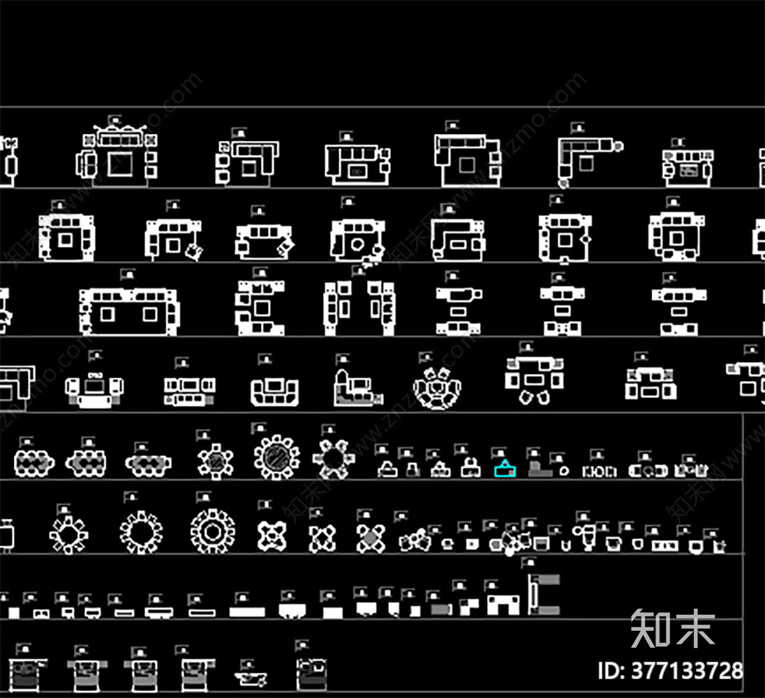 动态家居图库cad施工图下载【ID:377133728】