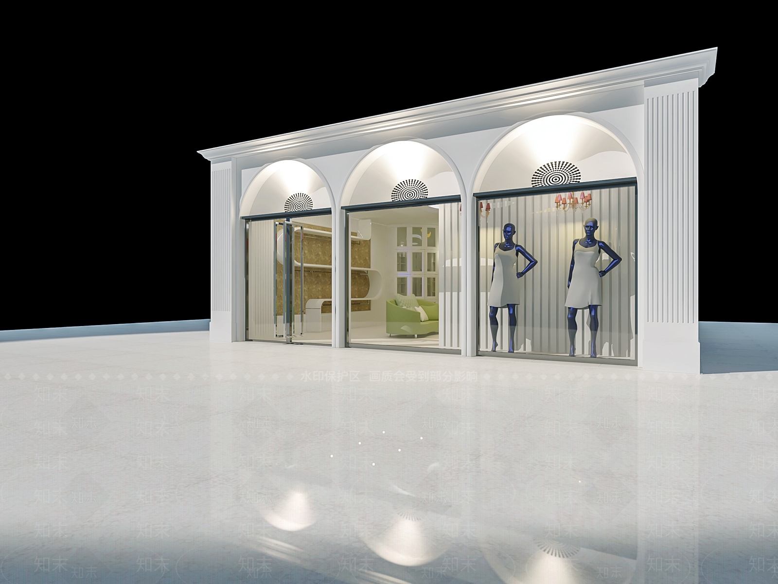 欧式古典布艺专卖店3D模型下载【ID:377132036】
