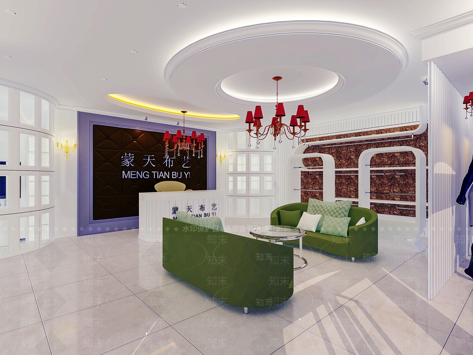 欧式古典布艺专卖店3D模型下载【ID:377132036】