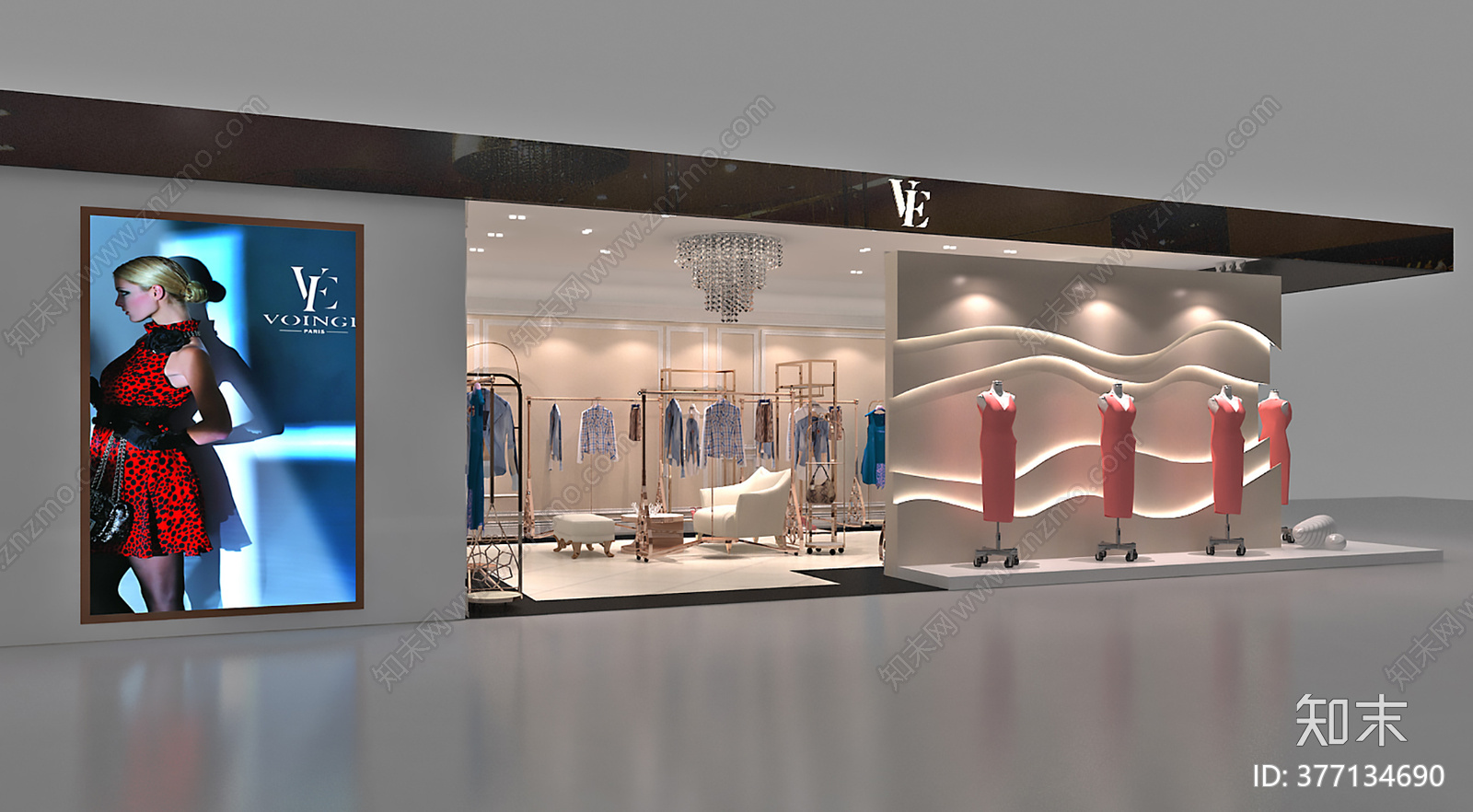 服装店cad施工图下载【ID:377134690】