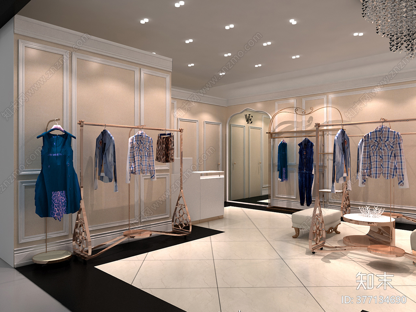 服装店cad施工图下载【ID:377134690】