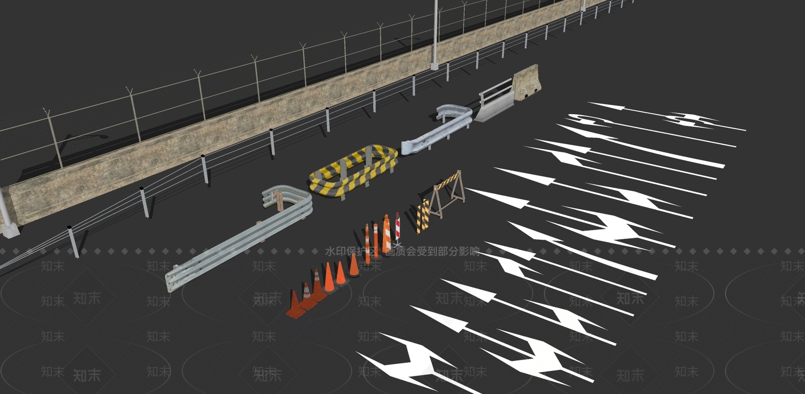 现代路障SU模型下载【ID:677210657】