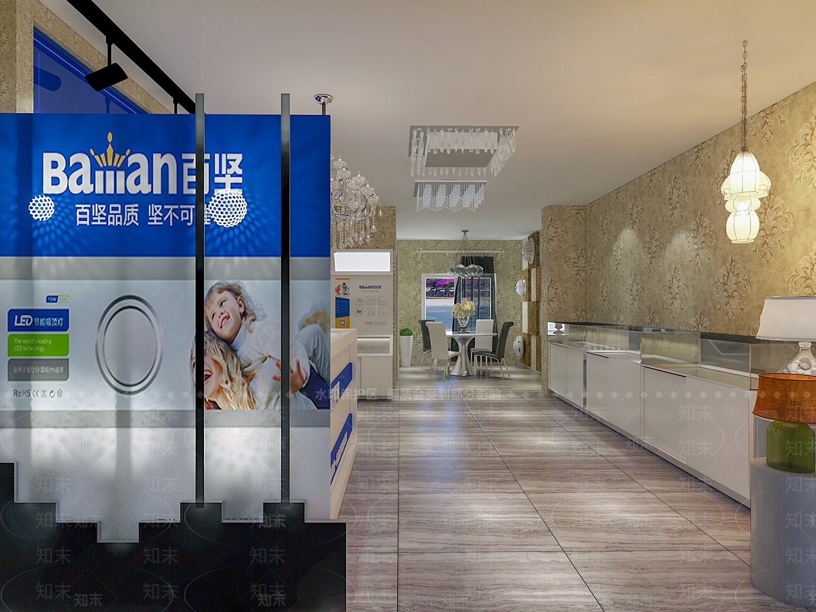 现代灯具专卖店3D模型下载【ID:377447012】