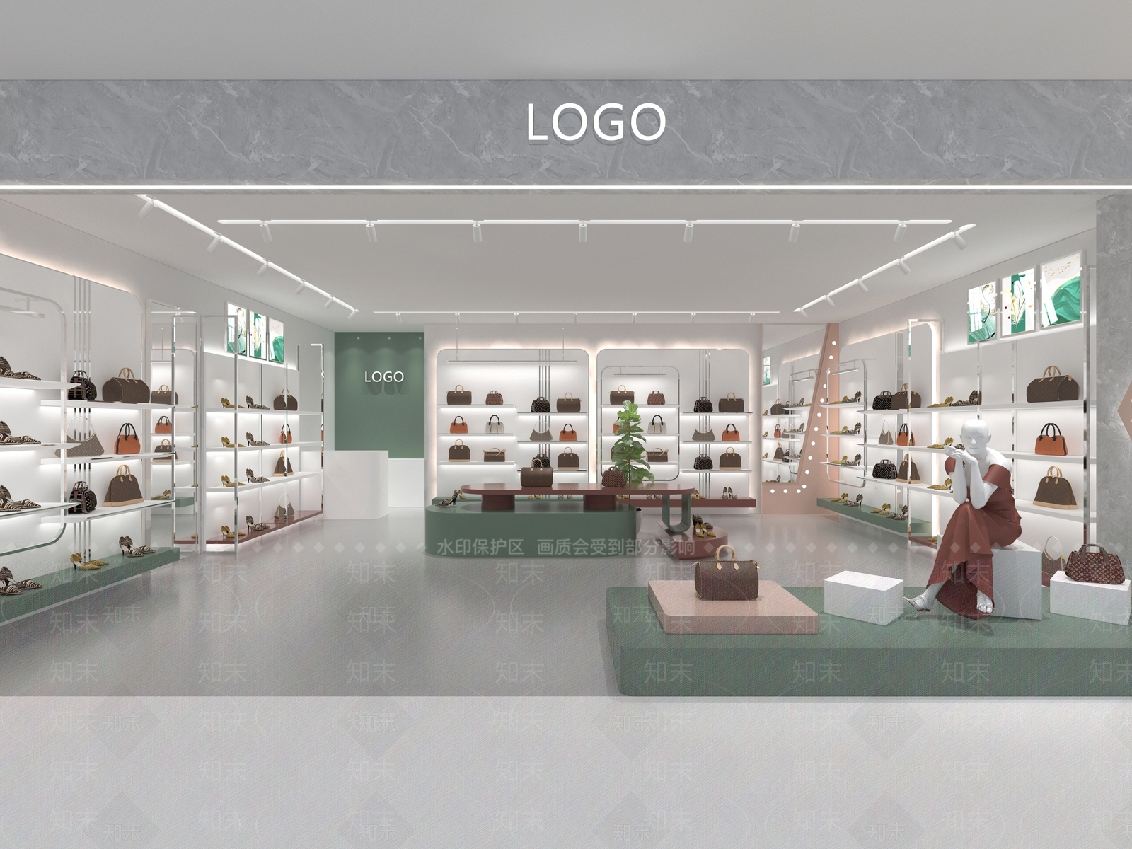 现代鞋店3D模型下载【ID:377455201】