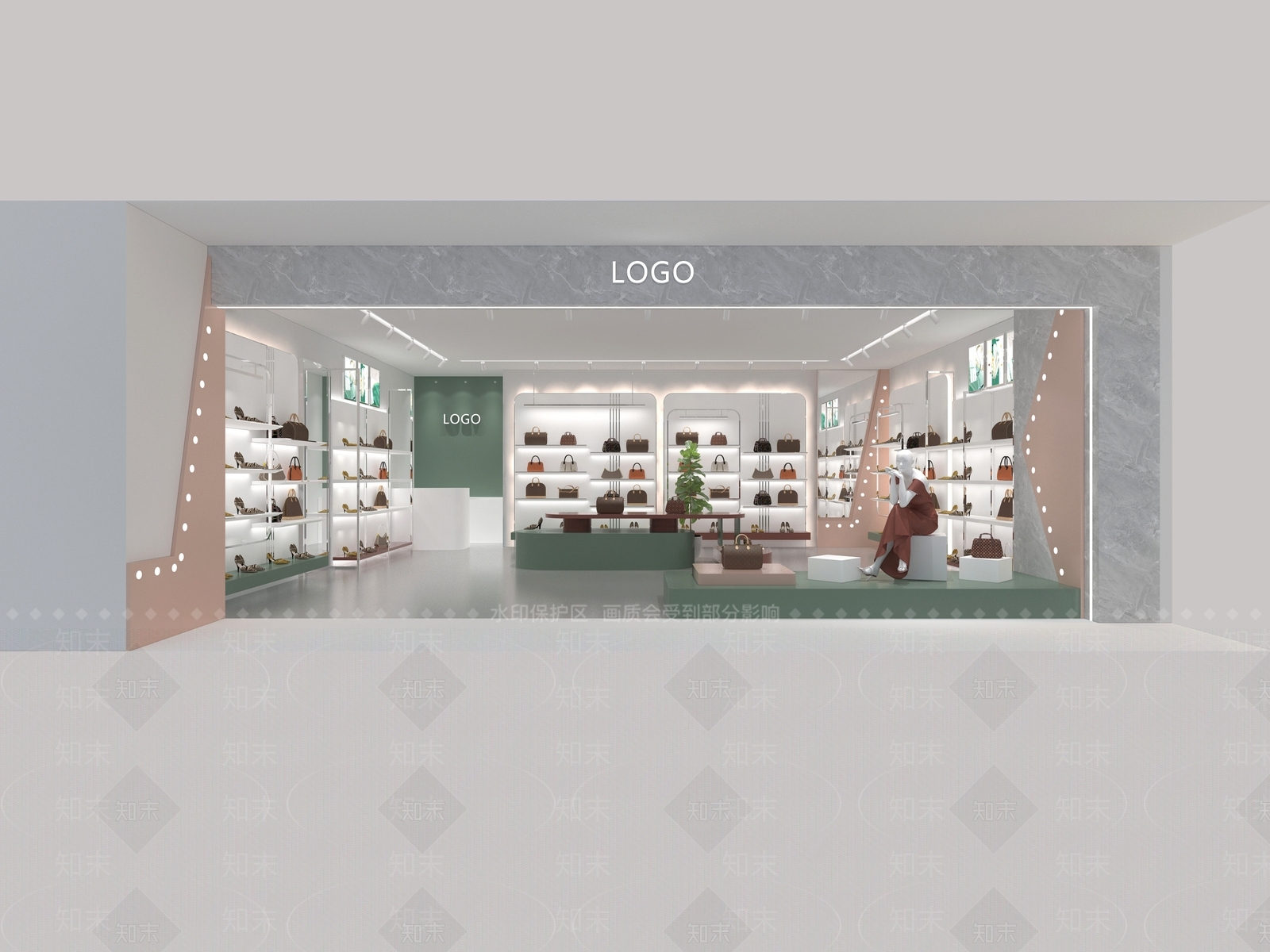 现代鞋店3D模型下载【ID:377455201】