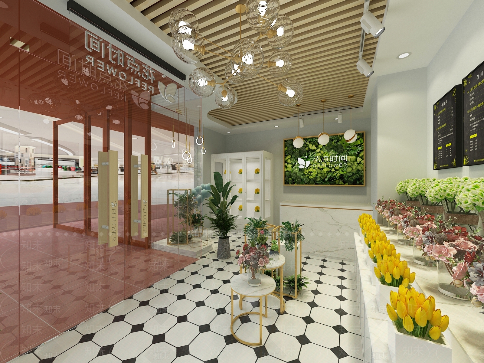 北欧花店3D模型下载【ID:177461758】