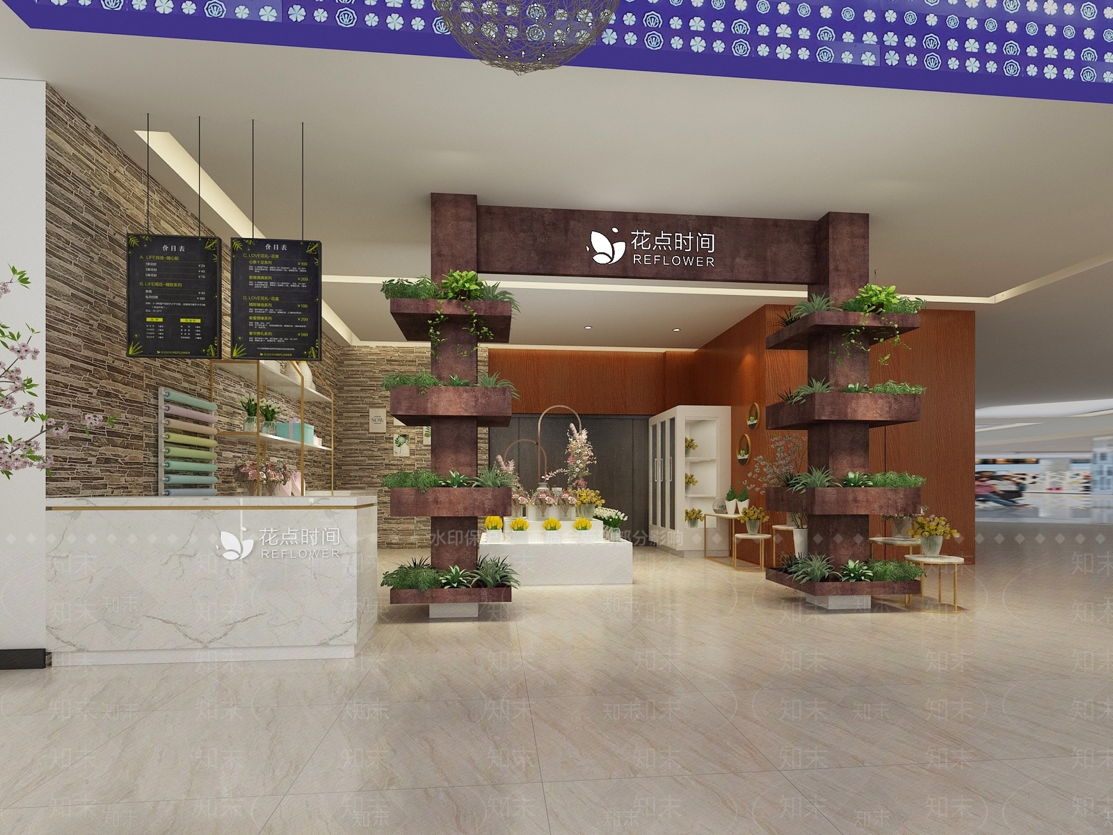 北欧花店3D模型下载【ID:177462772】