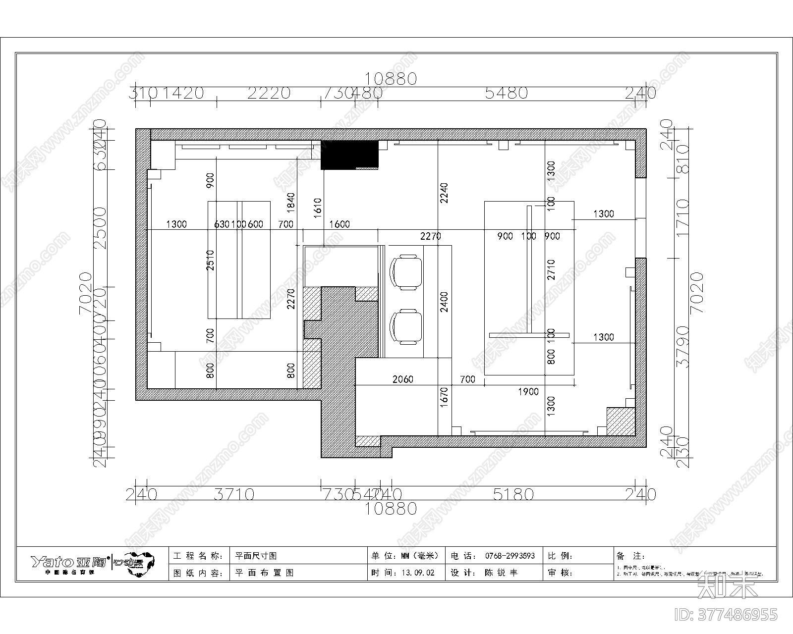 现代卫浴专卖店cad施工图下载【ID:377486955】