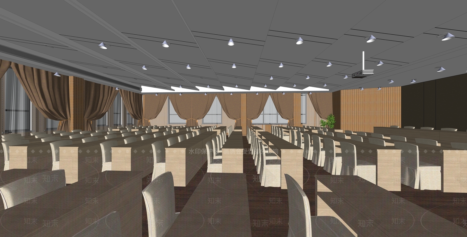 现代报告厅SU模型下载【ID:877507289】