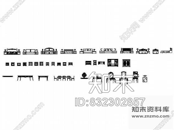 图块/节点全套家装CAD图块下载施工图下载【ID:832302857】