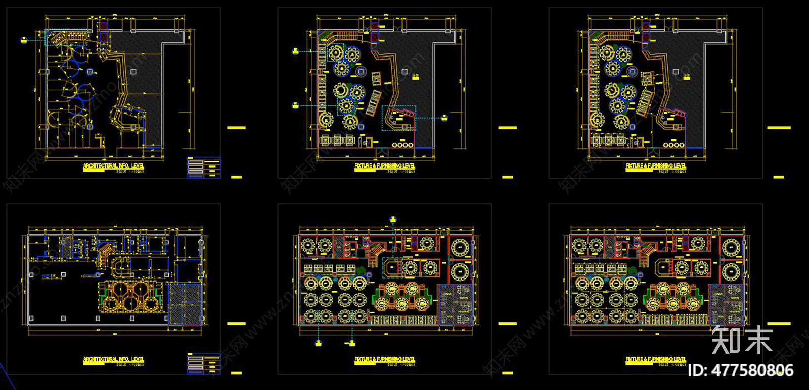网红餐厅cad施工图下载【ID:477580806】
