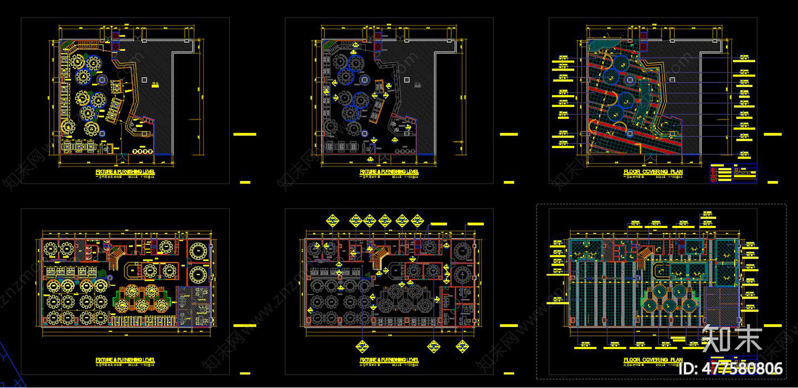 网红餐厅cad施工图下载【ID:477580806】