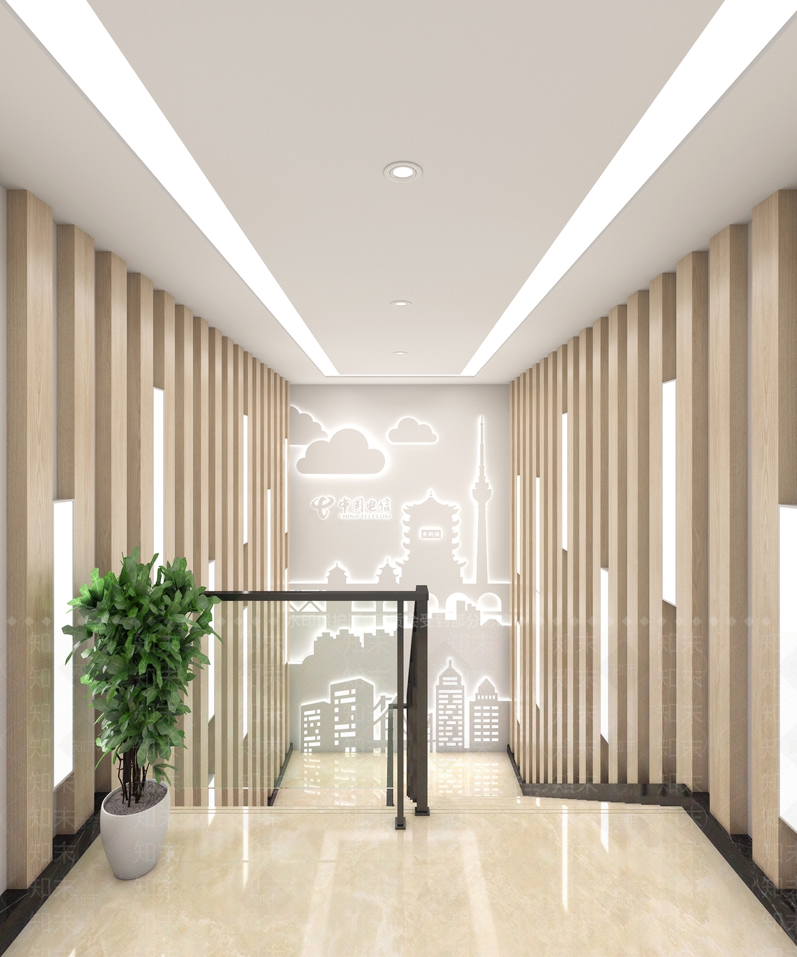 现代楼梯间3D模型下载【ID:277580685】