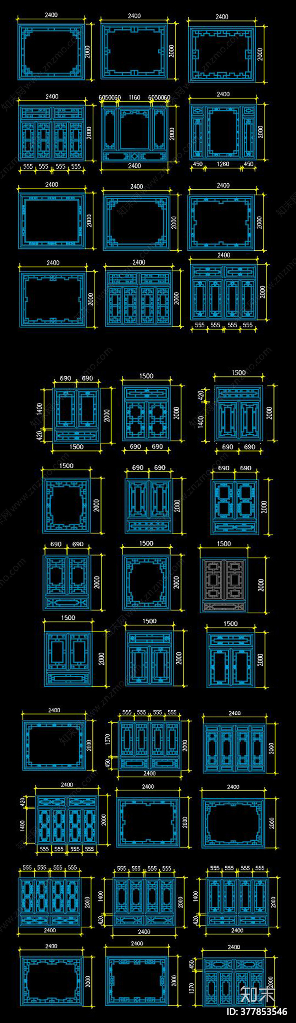窗户施工图下载【ID:377853546】