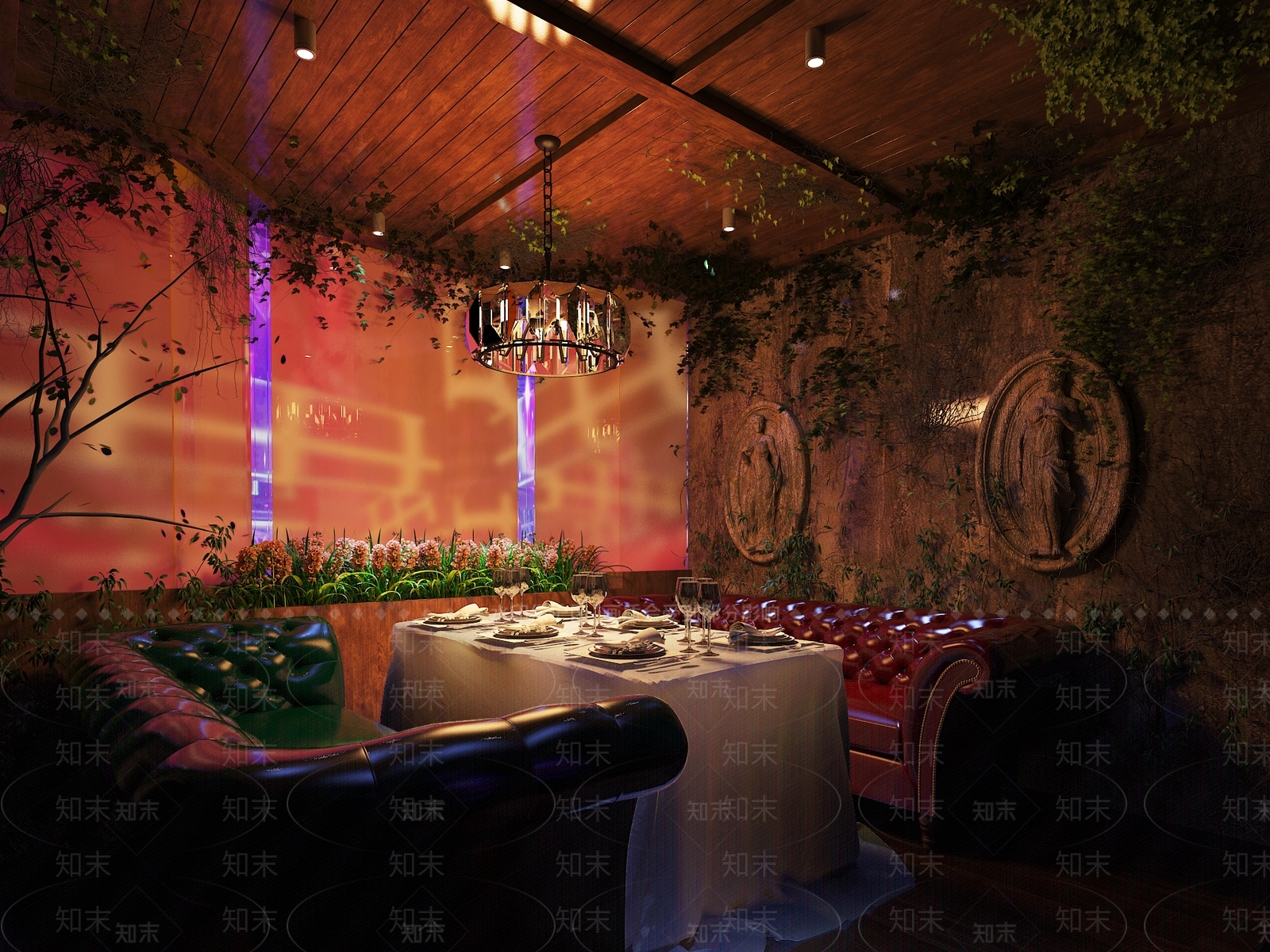 美式西餐厅3D模型下载【ID:777864806】