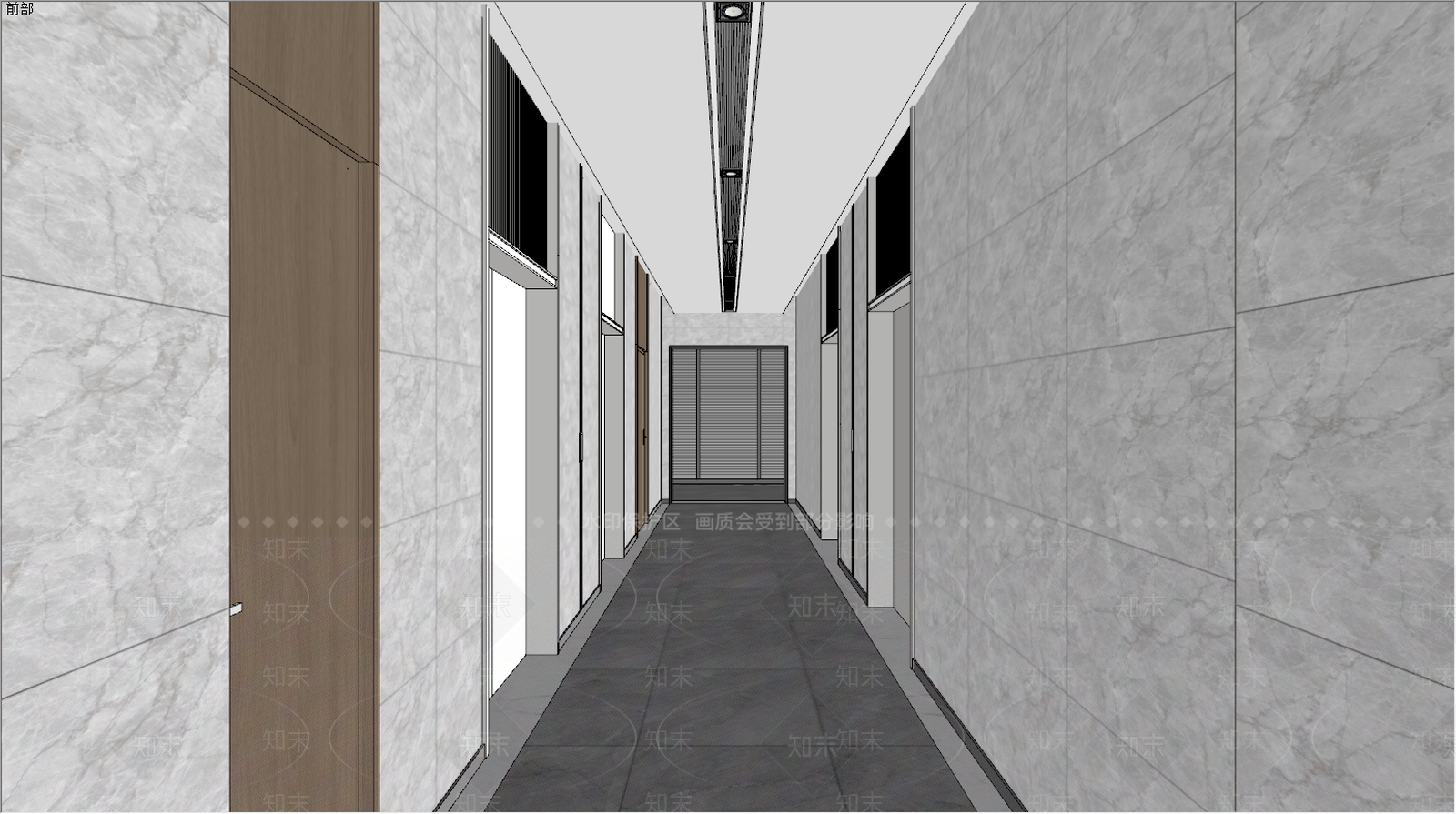 现代公司过道SU模型下载【ID:377867879】