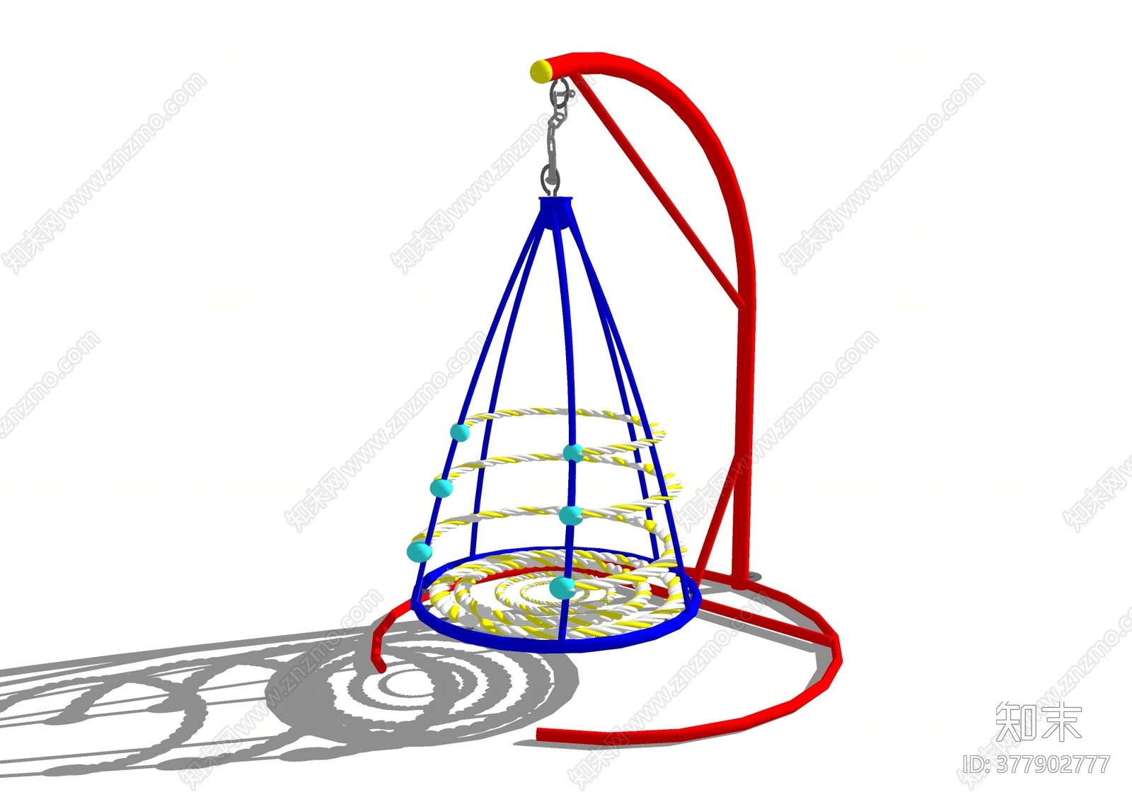 现代风格秋千SU模型下载【ID:377902777】