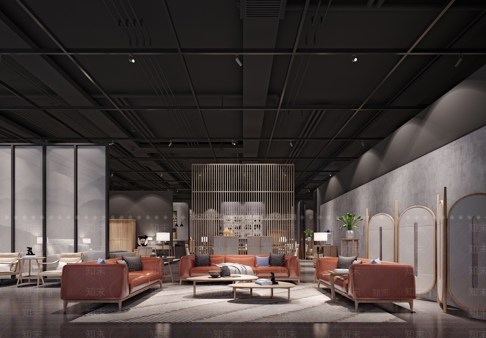 北欧家居展厅3D模型下载【ID:377963054】