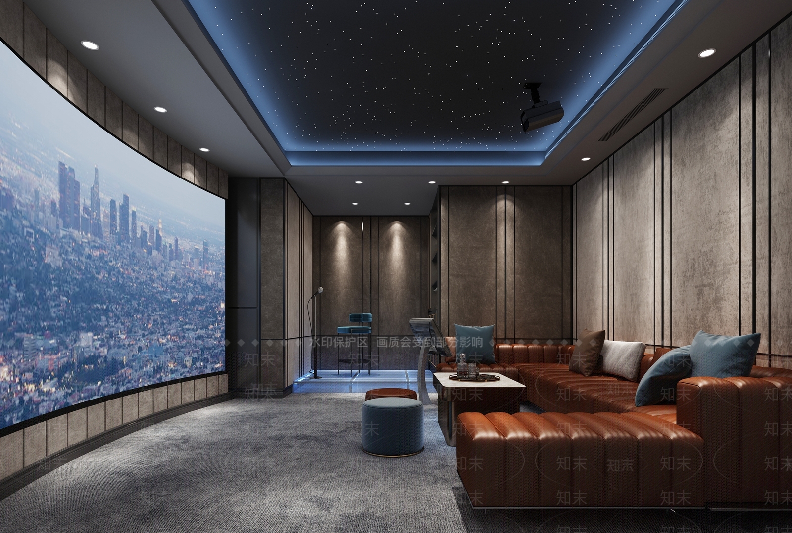 现代影音室3D模型下载【ID:877991924】