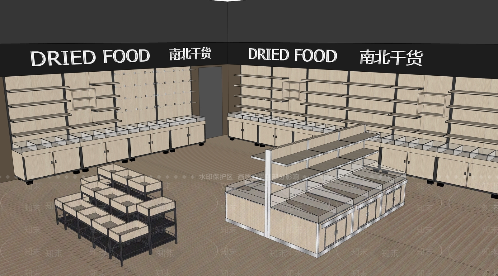 现代风格超市SU模型下载【ID:877992315】