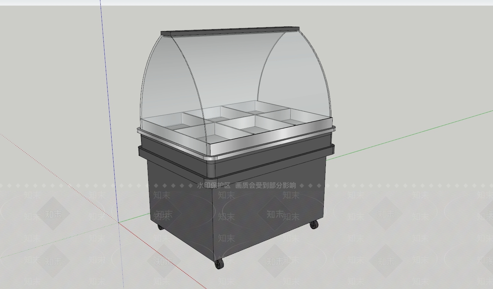 现代展柜SU模型下载【ID:877992344】