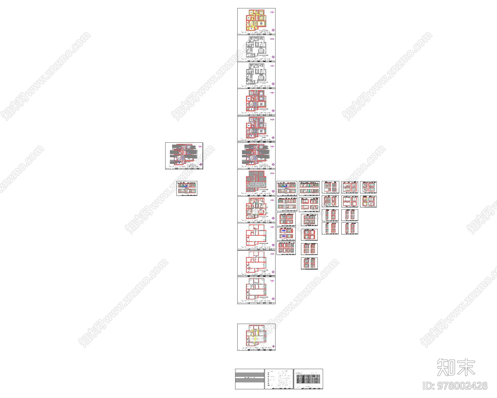 国宅华府cad施工图下载【ID:978002428】